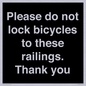 IV10430: Please do not lock bicycles to these railings. Thank you