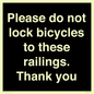 IV10430: Please do not lock bicycles to these railings. Thank you