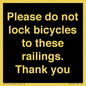 IV10430: Please do not lock bicycles to these railings. Thank you