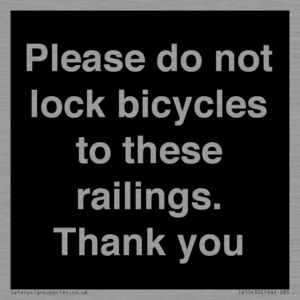 IV10430: Please do not lock bicycles to these railings. Thank you