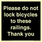IV10430: Please do not lock bicycles to these railings. Thank you