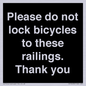 IV10430: Please do not lock bicycles to these railings. Thank you