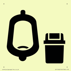 IV11042: I067 Urinal toilet with Sanitary Bin