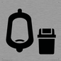 IV11042: I067 Urinal toilet with Sanitary Bin