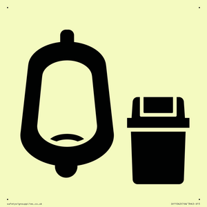 IV11042: I067 Urinal toilet with Sanitary Bin