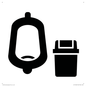 IV11042: I067 Urinal toilet with Sanitary Bin