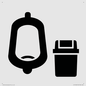 IV11042: I067 Urinal toilet with Sanitary Bin