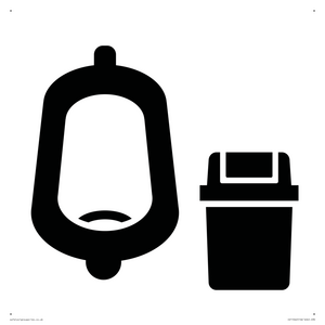 IV11042: I067 Urinal toilet with Sanitary Bin