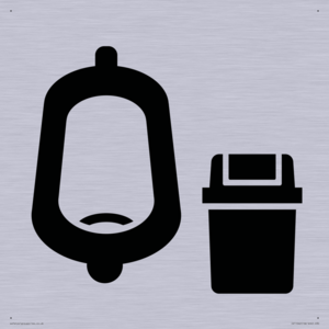 IV11042: I067 Urinal toilet with Sanitary Bin