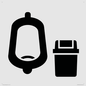 IV11042: I067 Urinal toilet with Sanitary Bin