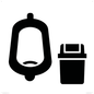 IV11042: I067 Urinal toilet with Sanitary Bin