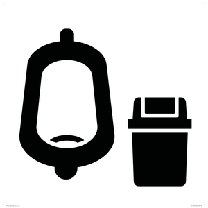 IV11042: I067 Urinal toilet with Sanitary Bin