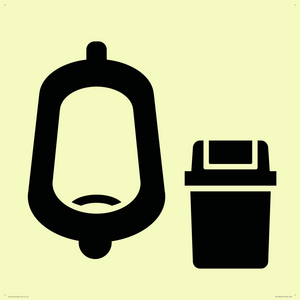 IV11042: I067 Urinal toilet with Sanitary Bin