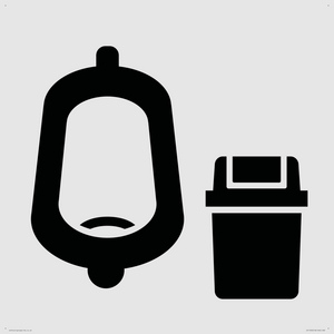 IV11042: I067 Urinal toilet with Sanitary Bin