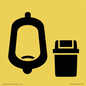 IV11042: I067 Urinal toilet with Sanitary Bin