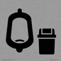 IV11042: I067 Urinal toilet with Sanitary Bin