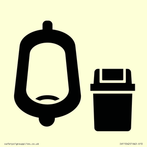 IV11042: I067 Urinal toilet with Sanitary Bin
