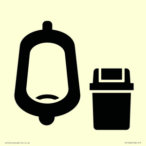 IV11042: I067 Urinal toilet with Sanitary Bin