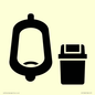 IV11042: I067 Urinal toilet with Sanitary Bin