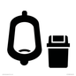 IV11042: I067 Urinal toilet with Sanitary Bin