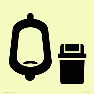 IV11042: I067 Urinal toilet with Sanitary Bin