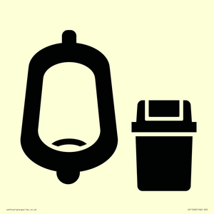 IV11042: I067 Urinal toilet with Sanitary Bin