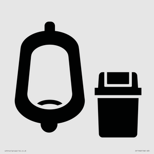 IV11042: I067 Urinal toilet with Sanitary Bin