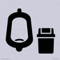 IV11042: I067 Urinal toilet with Sanitary Bin