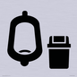 IV11042: I067 Urinal toilet with Sanitary Bin