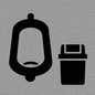 IV11042: I067 Urinal toilet with Sanitary Bin
