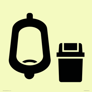 IV11042: I067 Urinal toilet with Sanitary Bin