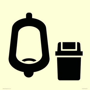 IV11042: I067 Urinal toilet with Sanitary Bin