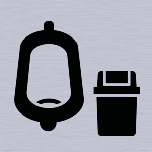 IV11042: I067 Urinal toilet with Sanitary Bin