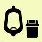 IV11042: I067 Urinal toilet with Sanitary Bin