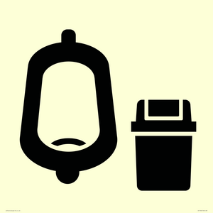 IV11042: I067 Urinal toilet with Sanitary Bin