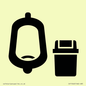 IV11042: I067 Urinal toilet with Sanitary Bin