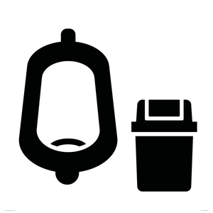 IV11042: I067 Urinal toilet with Sanitary Bin