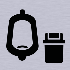IV11042: I067 Urinal toilet with Sanitary Bin