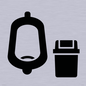 IV11042: I067 Urinal toilet with Sanitary Bin