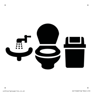 IV11048: I071 Toilets WC and Wash Basin with Sanitary Bin