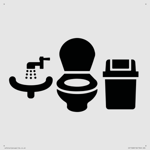 IV11048: I071 Toilets WC and Wash Basin with Sanitary Bin