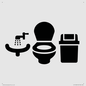 IV11048: I071 Toilets WC and Wash Basin with Sanitary Bin