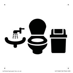 IV11048: I071 Toilets WC and Wash Basin with Sanitary Bin