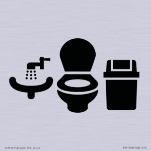IV11048: I071 Toilets WC and Wash Basin with Sanitary Bin
