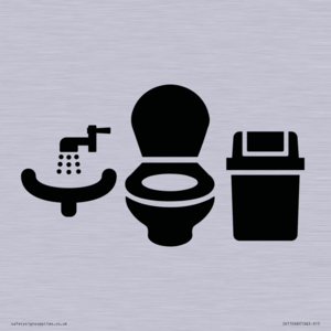 IV11048: I071 Toilets WC and Wash Basin with Sanitary Bin