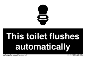 IV12128: This toilet flushes automatically