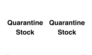 IV12245: Quarantine Stock