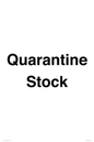 IV12245: Quarantine Stock