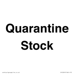 IV12245: Quarantine Stock