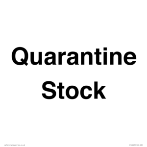 IV12245: Quarantine Stock